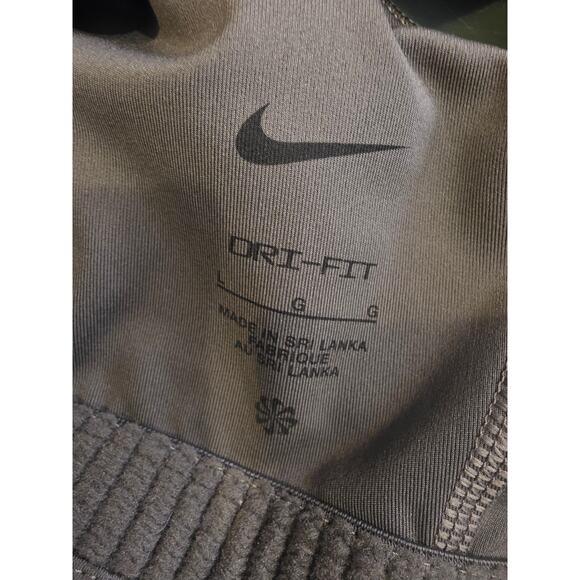 Nike Dri Fit Sports Bra L Womens Green Animal Print Pullover Wireless Athletic - Picture 4 of 6